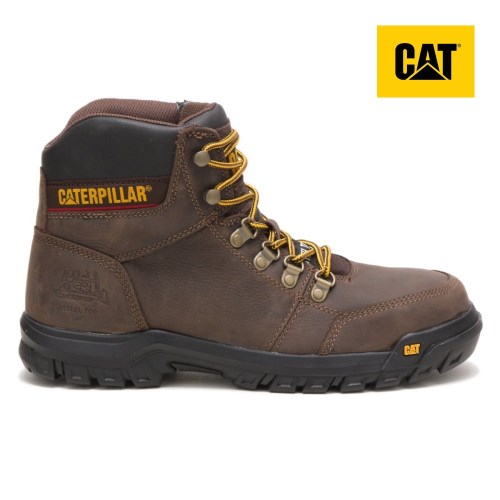 Caterpillar Outline Steel Toe Werkschoenen Heren DonkerBruin (RSAQ.NL)